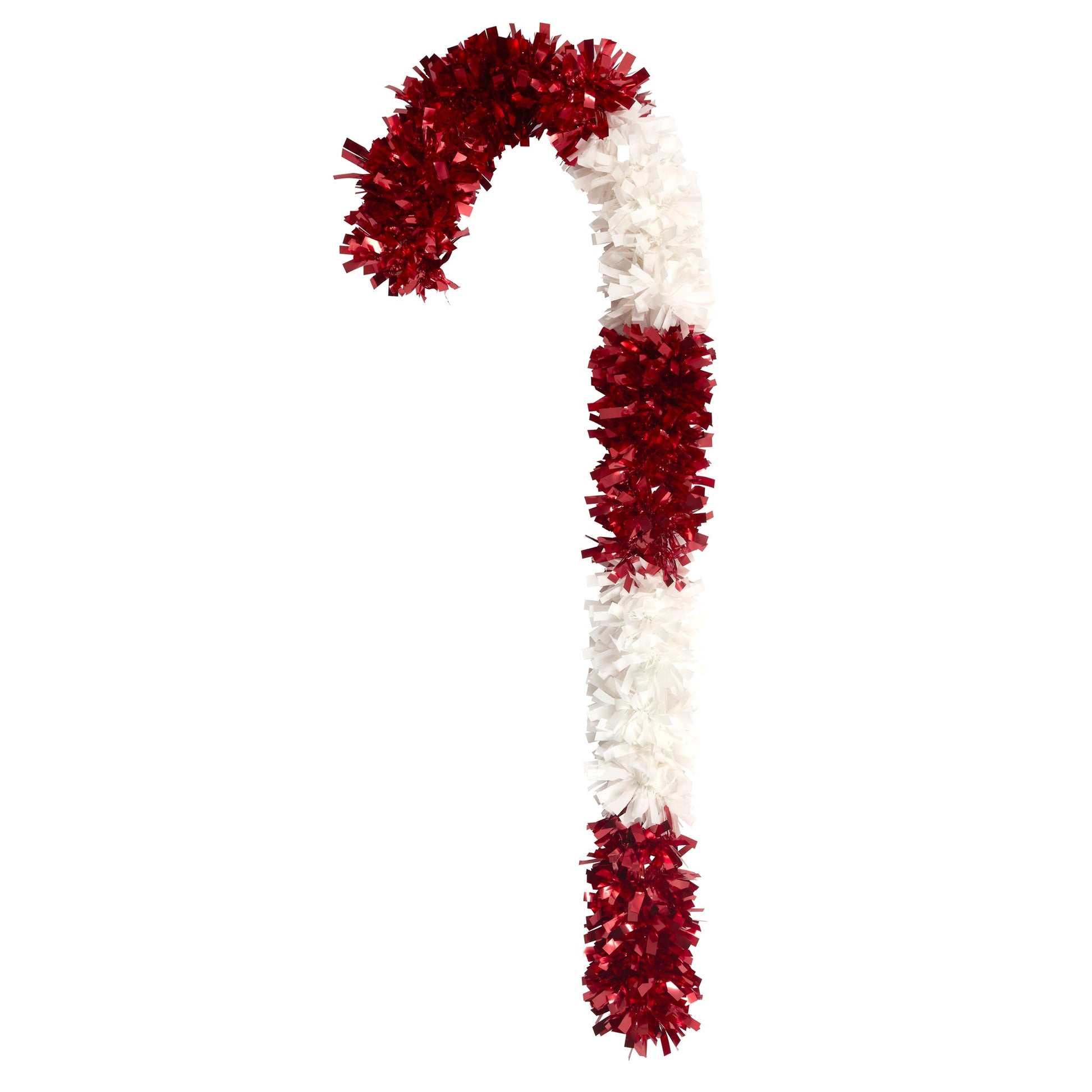 Large Tinsel Candy Cane Christmas Decoration - 30"/76.2cm-5050570000000-Bargainia.com
