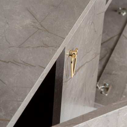 Pamukkale TV Unit - Grey Marble Effect-5056536101570-Bargainia.com