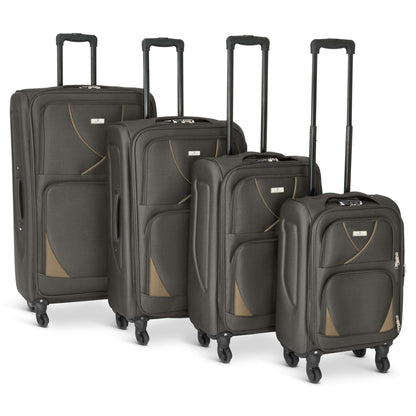 Suitcase Luggage Set On Wheels Set of 4, Assorted Colours