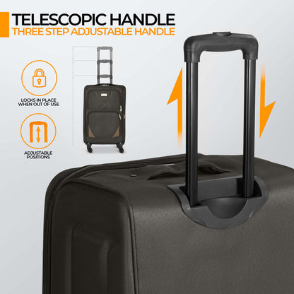 Suitcase Luggage Set On Wheels Set of 4, Assorted Colours