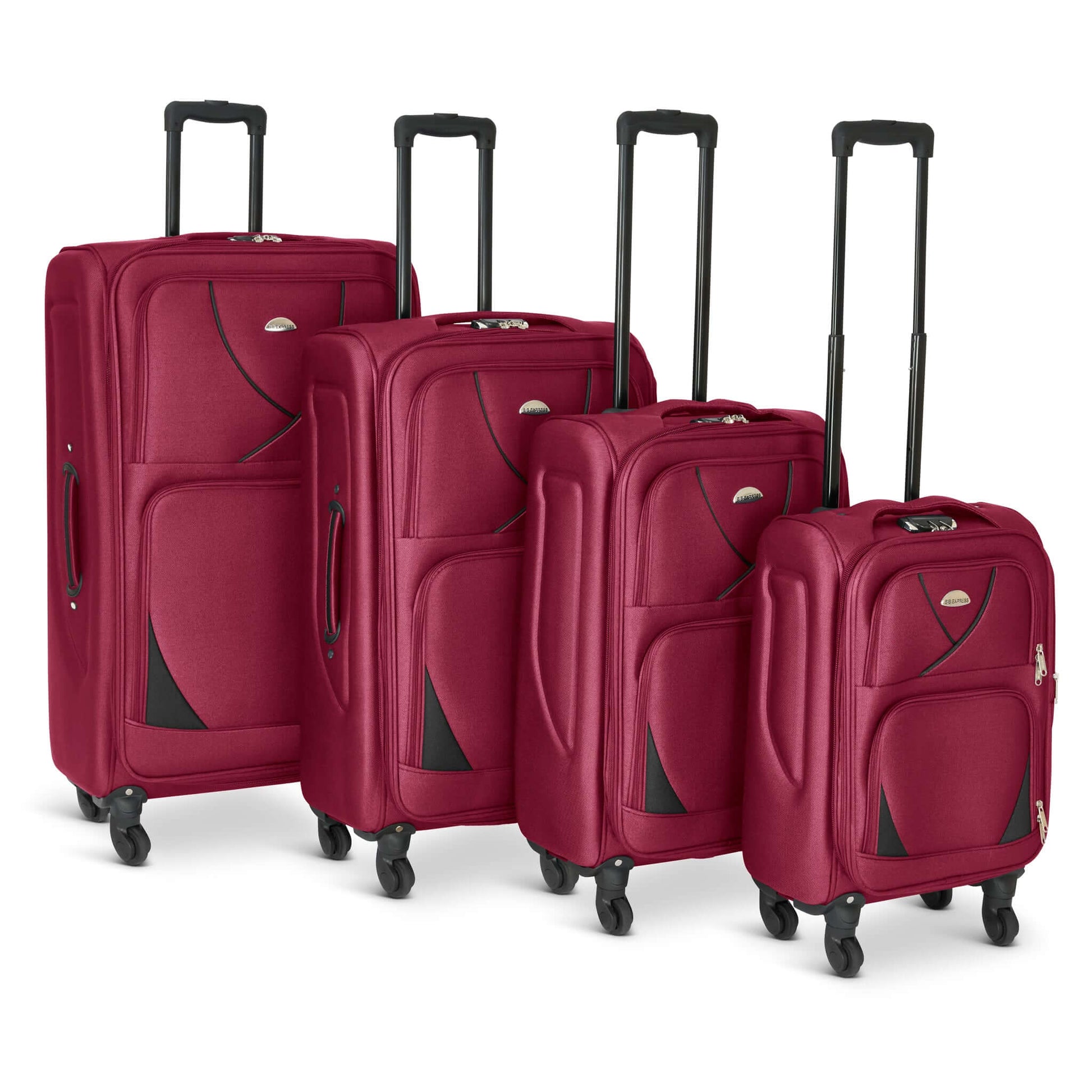 Suitcase Luggage Set On Wheels - 4 Pieces, Assorted Colours-Bargainia.com