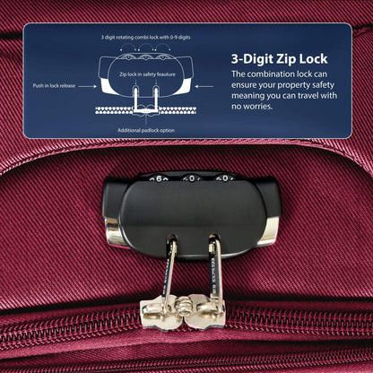 Suitcase Luggage Set On Wheels - 4 Pieces, Assorted Colours-Bargainia.com