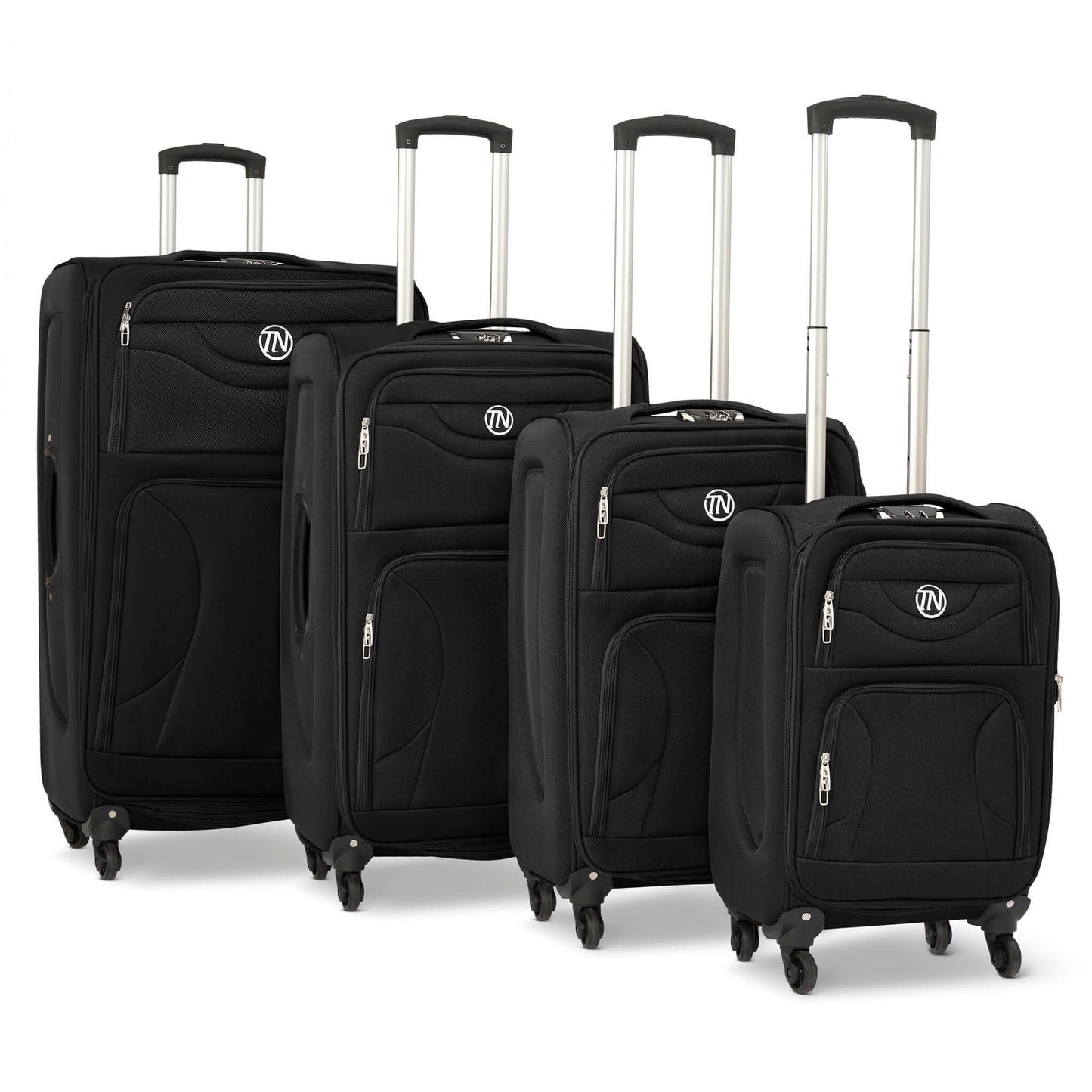Lightweight Luggage Suitcase 4pcs 360 Wheels - Assorted Colours