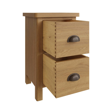 Clara Rustic Oak Small Bedside Cabinet