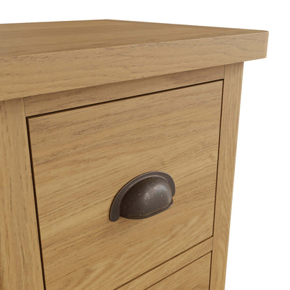 Clara Rustic Oak Small Bedside Cabinet