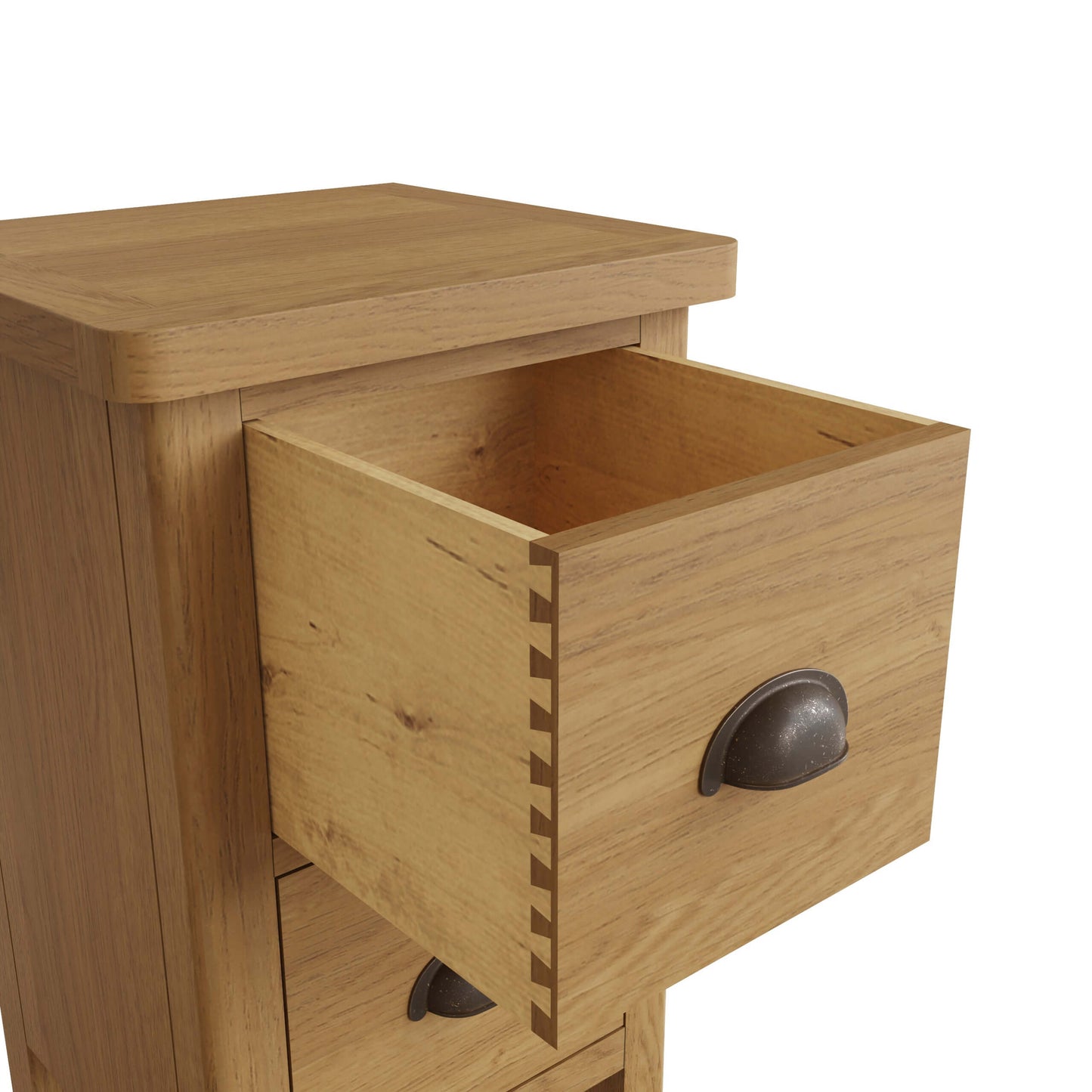 Clara Rustic Oak Small Bedside Cabinet