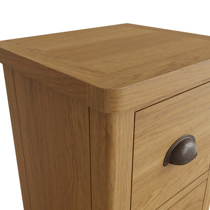Clara Rustic Oak Small Bedside Cabinet
