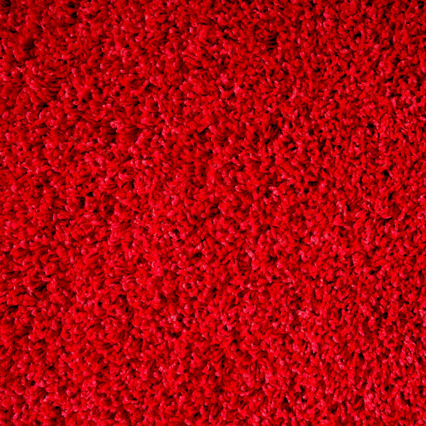 Bright Red Thick Shaggy Rug - California