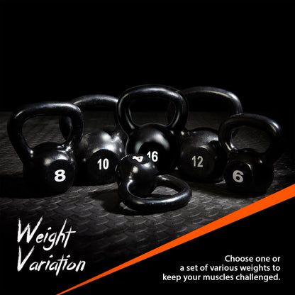 Black Cast Iron Kettlebell - 4kg