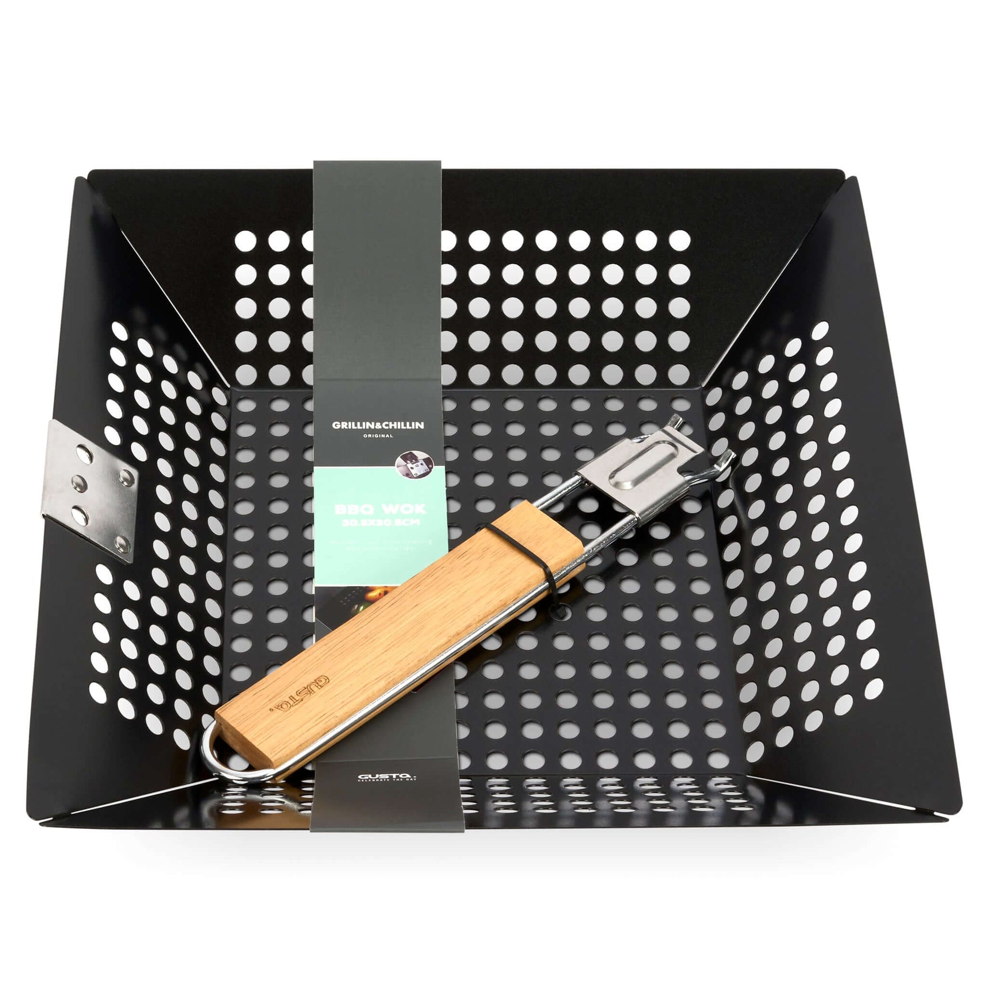 Gusta Grillin & Chillin Metal BBQ Square Pan - 30.5cm-8712628408701-Bargainia.com