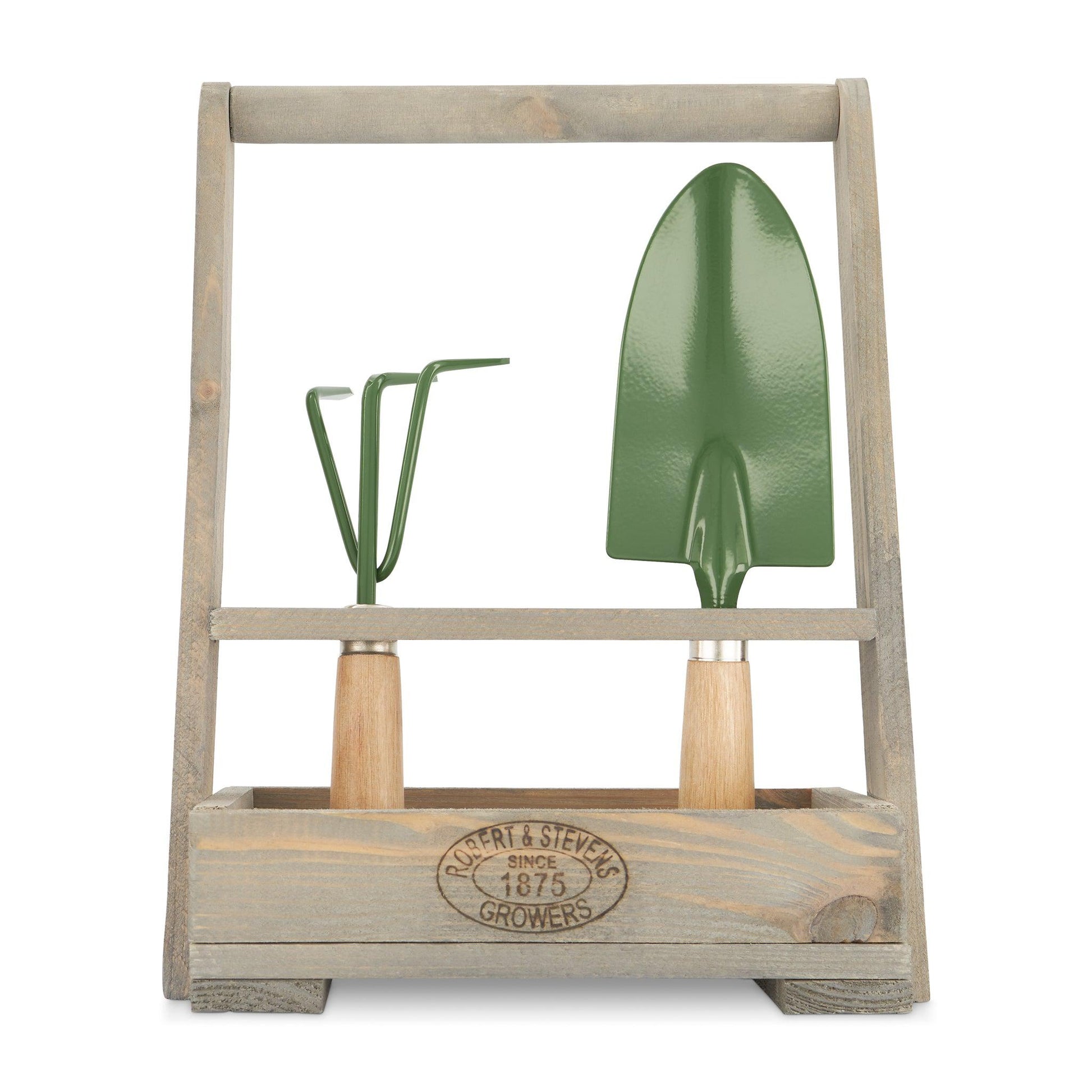 Wooden Garden Tool Holder With Trowel & Fork - Bargainia-8714982134104-Bargainia.com