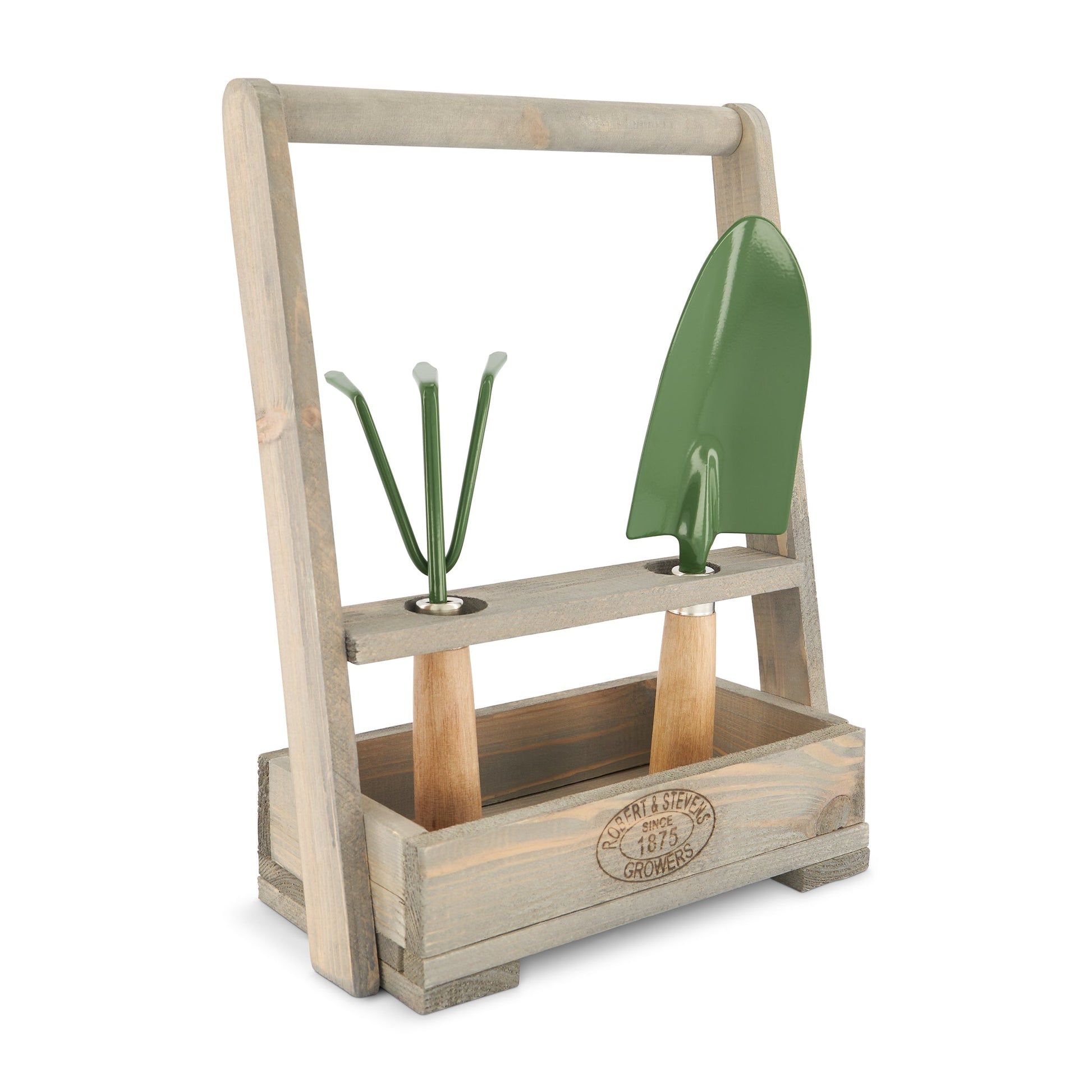 Wooden Garden Tool Holder With Trowel & Fork - Bargainia-8714982134104-Bargainia.com