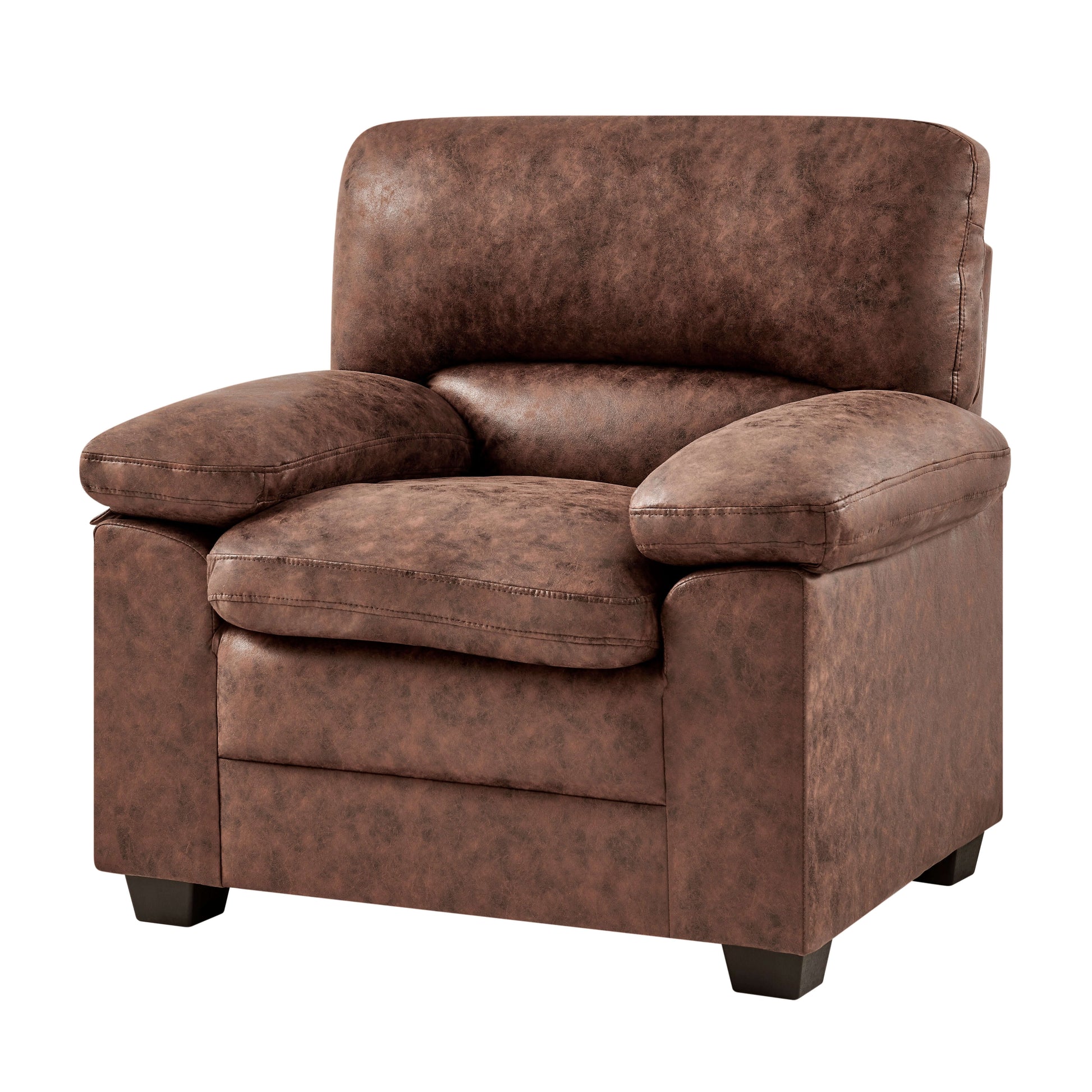 Oxford Bonded Faux Leather Sofa Suite Light Brown-Bargainia.com