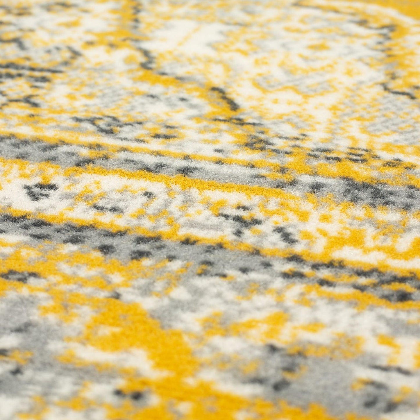 Mustard Contemporary Faded Oriental Kashan Rug - Texas - Bargainia.com