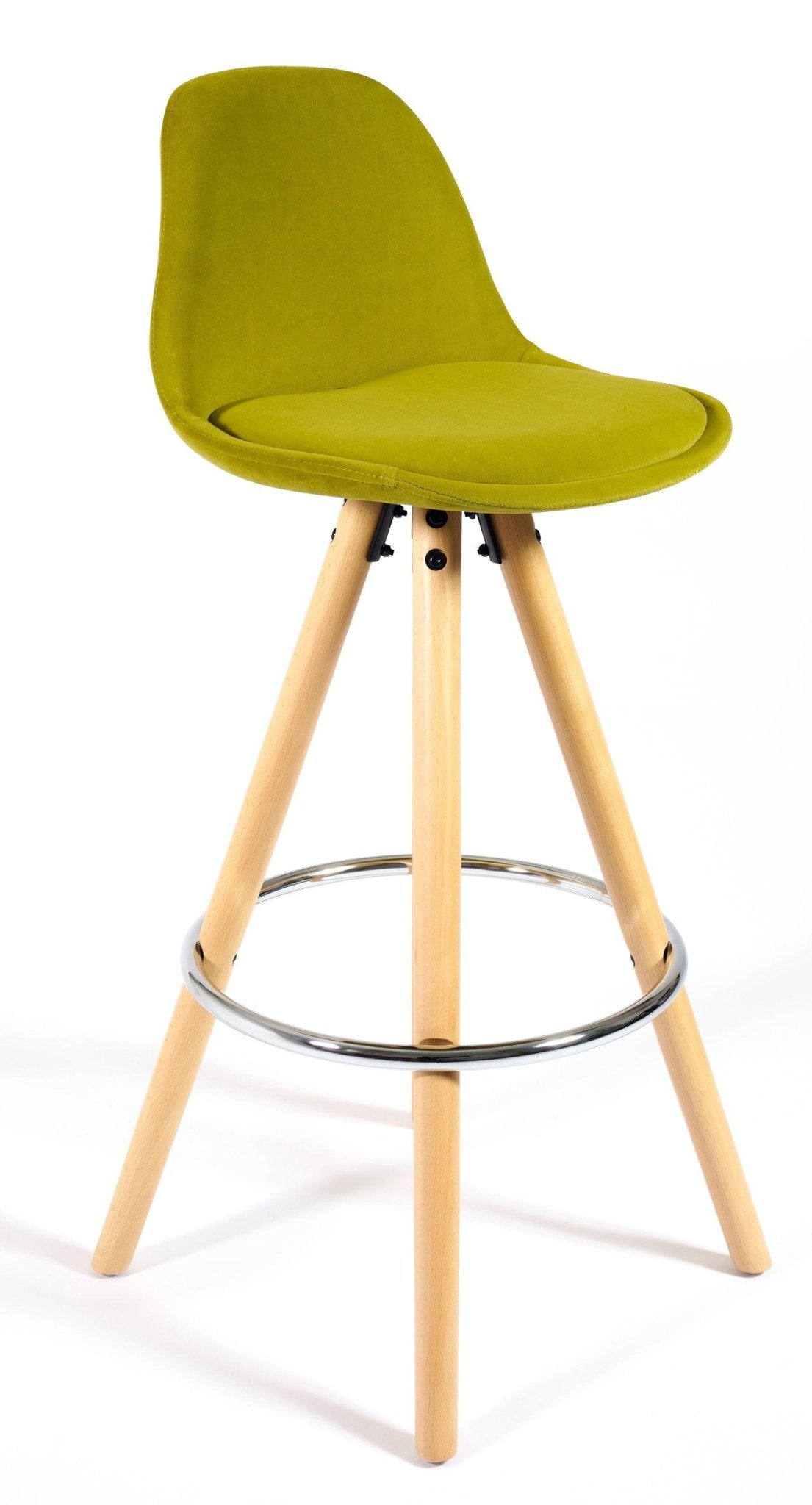 Barcelona Bar Stools Matte Velvet - Olive Green Stools Clearance