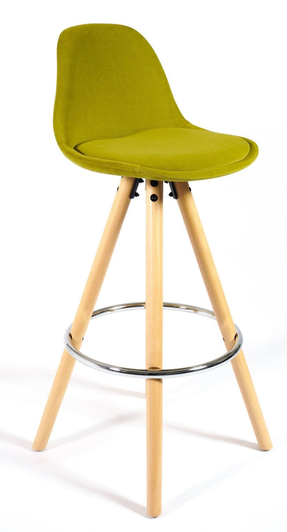 Barcelona Bar Stools Matte Velvet - Olive Green Stools Clearance