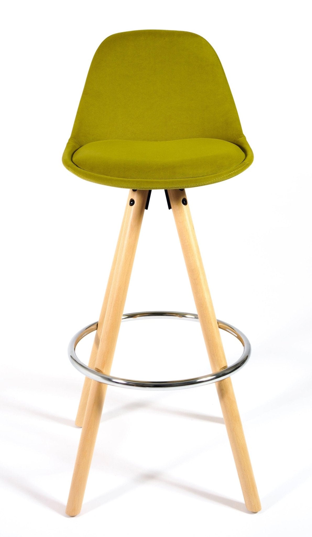 Barcelona Bar Stools Matte Velvet - Olive Green Stools Clearance