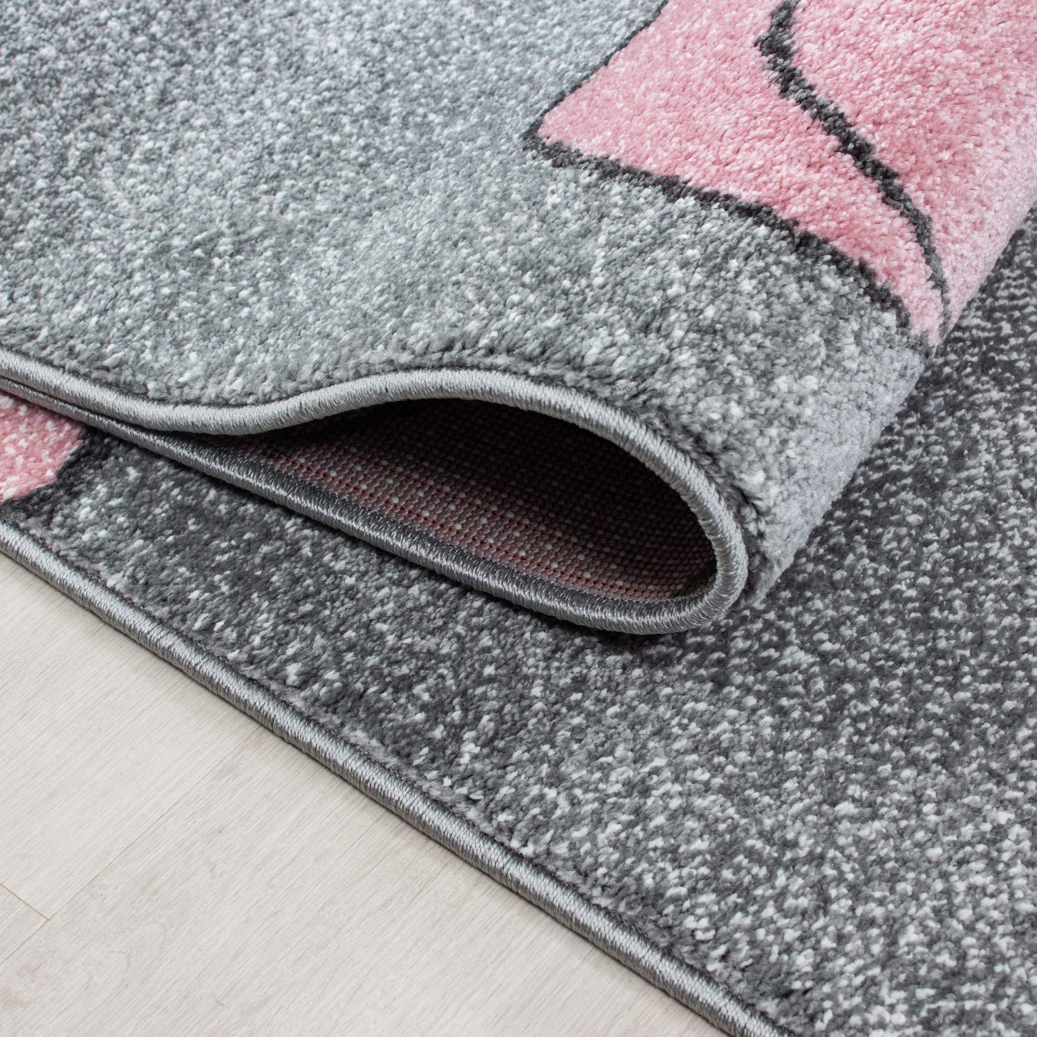 Pink Baby Bear Stars Rug | Kids | Rugmasters-Bargainia.com