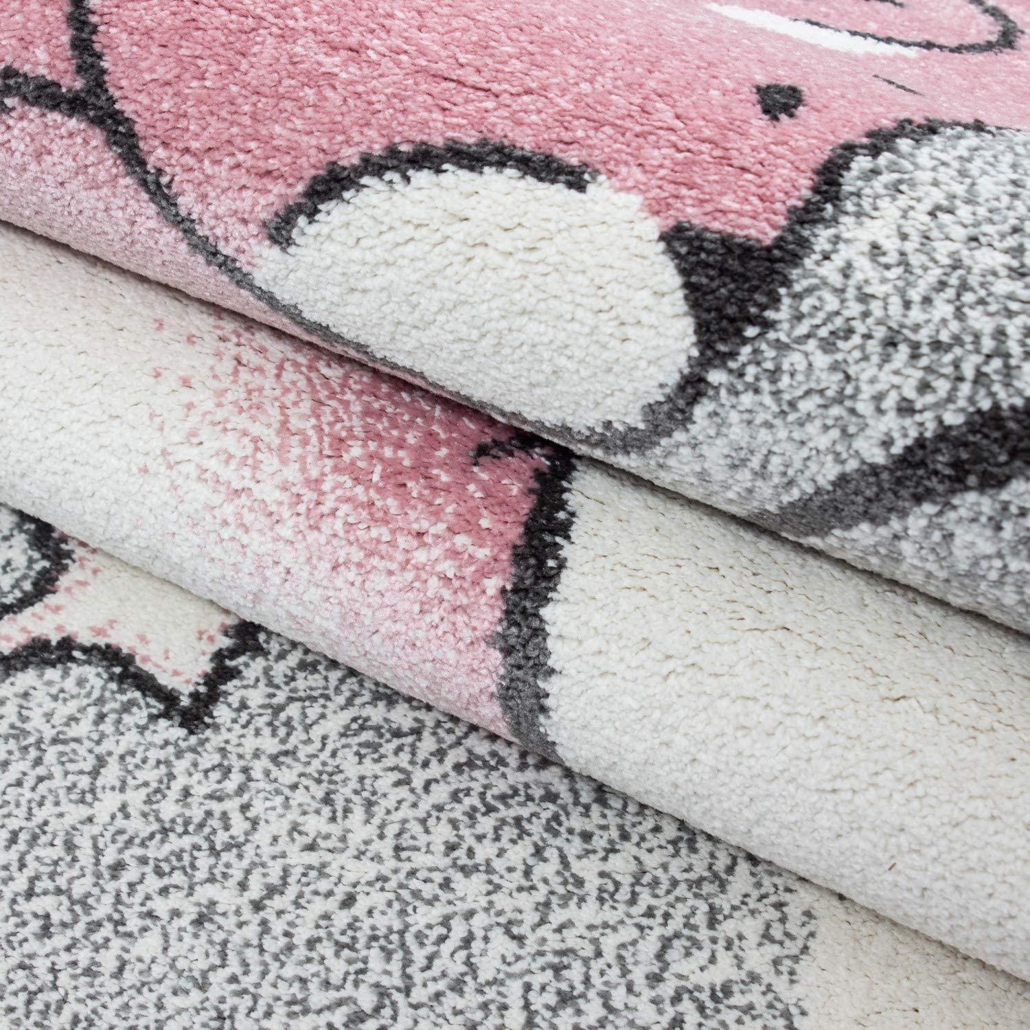Pink Baby Bear Stars Rug | Kids | Rugmasters-Bargainia.com
