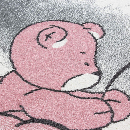 Pink Baby Bear Stars Rug | Kids | Rugmasters-Bargainia.com
