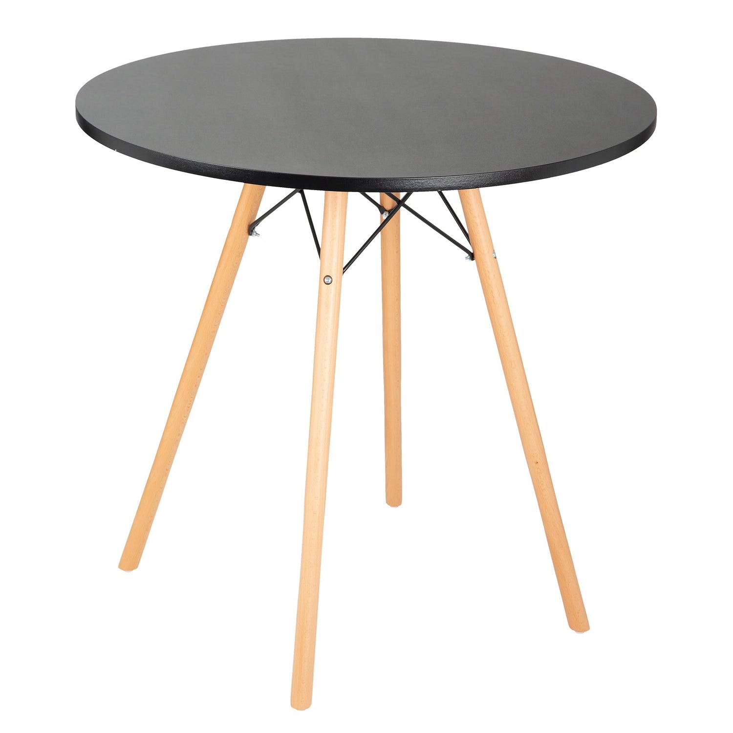 Davos Round Dining Table Black 80cm Clearance