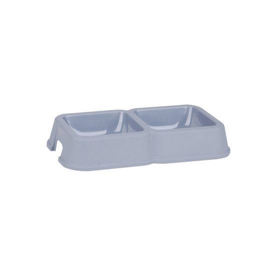 Double Dog Plastic Feeding Bowl - 0.5L-Bargainia.com