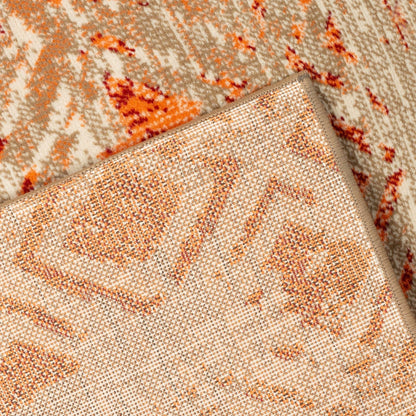 Brown Contemporary Faded Rhombus Design Rug  - Texas - Bargainia.com
