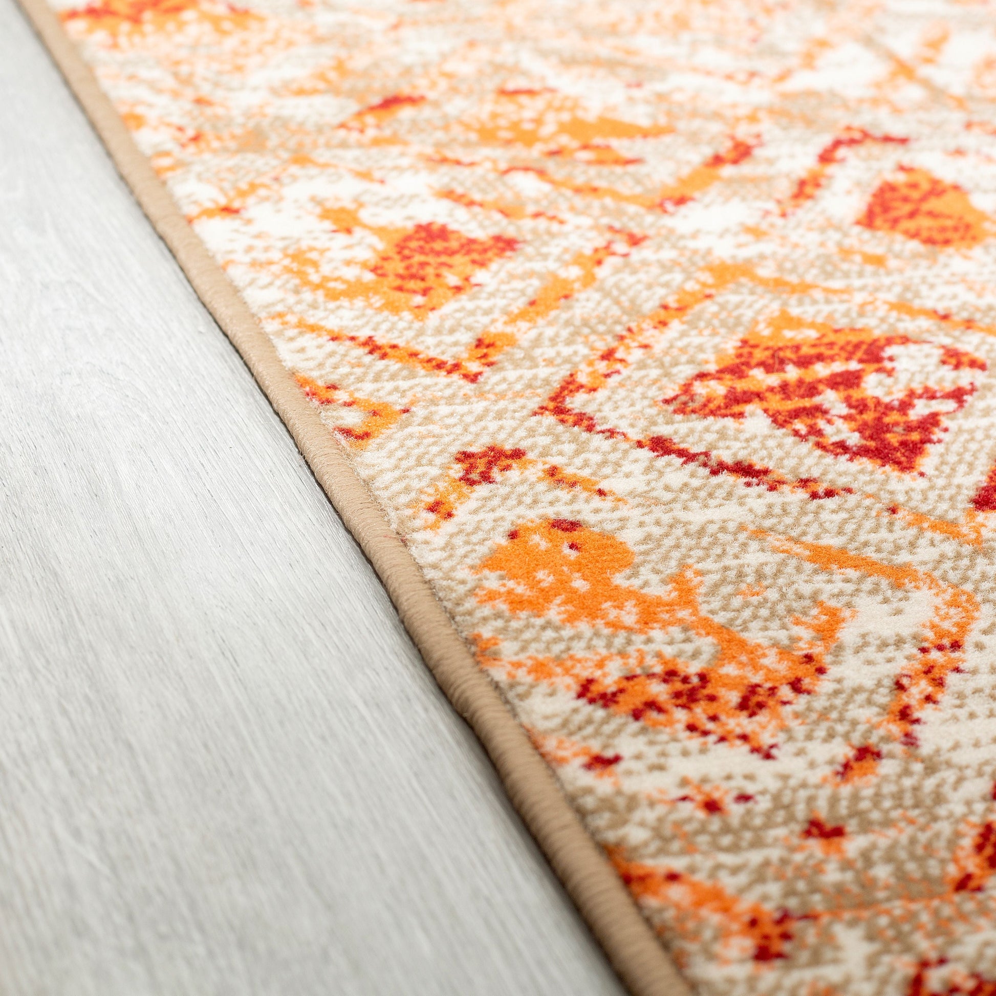Brown Contemporary Faded Rhombus Design Rug  - Texas - Bargainia.com