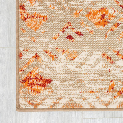 Brown Contemporary Faded Rhombus Design Rug  - Texas - Bargainia.com