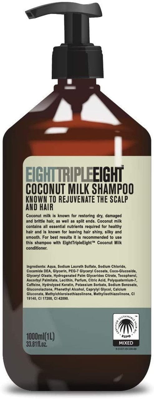 Eight Triple Eight Coconut Milk Shampoo - 1l 5055586605311 Bargainia