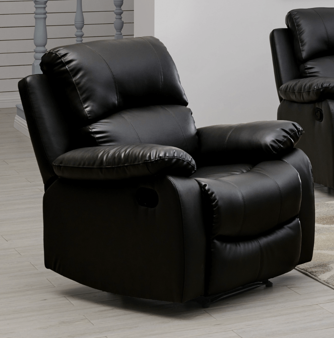 Faux Leather Recliner Sofas Bargainia Arm Chair Black