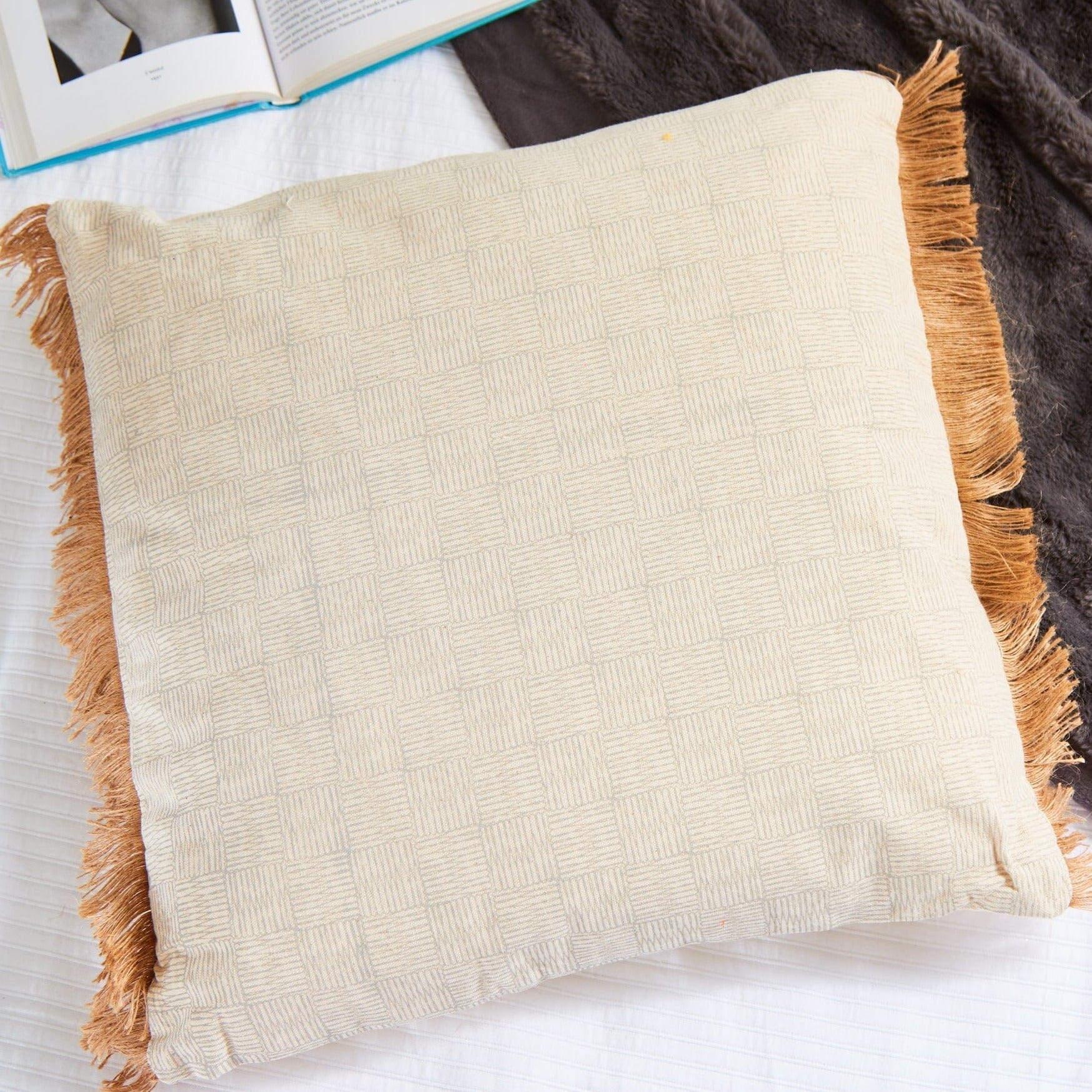 Fero Pebble Fringed Cushion - 45 x 45cm 8714503347099 only5pounds-com
