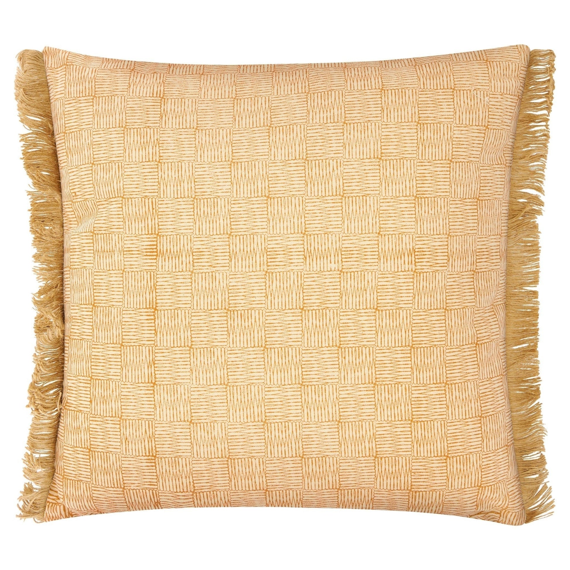 Fero Sandstone Fringed Cushion - 45 x 45cm 8714503347112 only5pounds-com