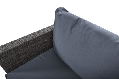 Forli 6 Seater Rattan Corner Sofa & Footstool Modular Garden Furniture Set With Rain Cover Clearance