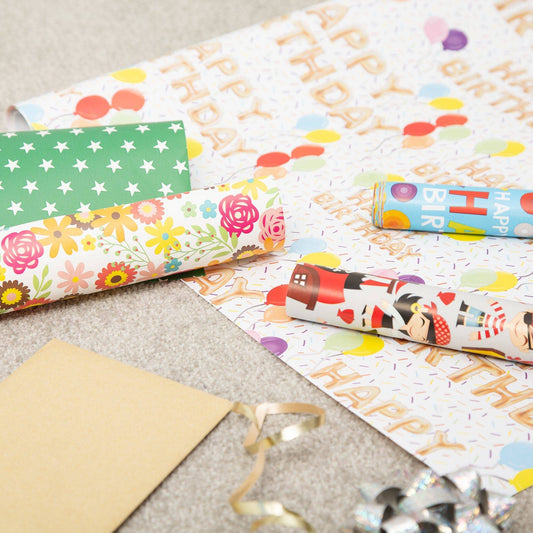 Gift Wrapping Paper - 200 x 70cm - Assorted Designs only5pounds-com