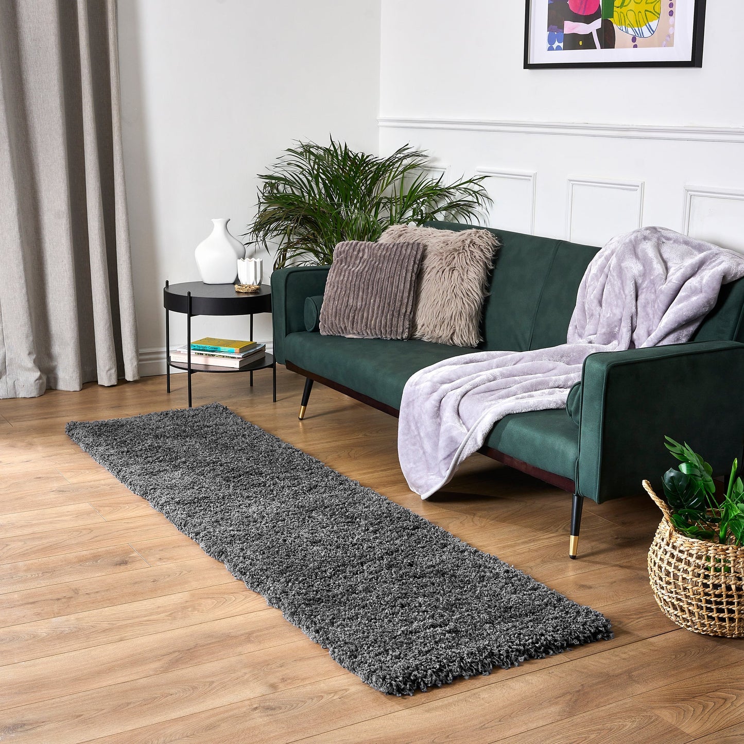 Grey Thick Shaggy Rug - California Rugs Rug Masters