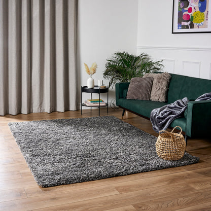 Grey Thick Shaggy Rug - California Rugs Rug Masters