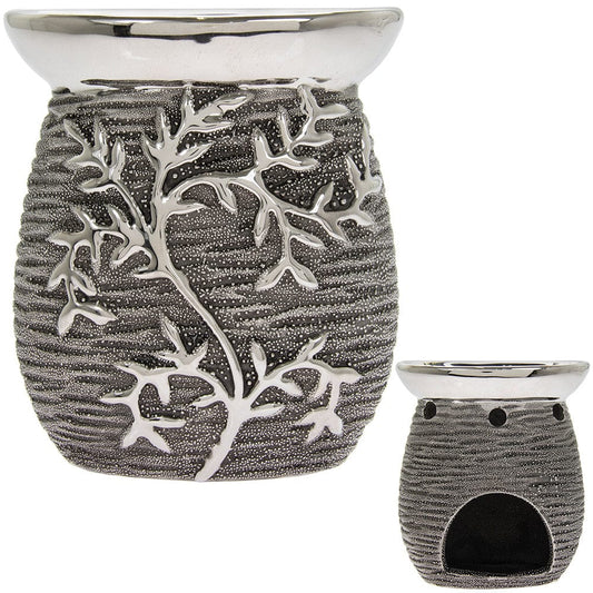 Gunmetal Leaves Wax/Oil Warmer 5010792473024 only5pounds-com