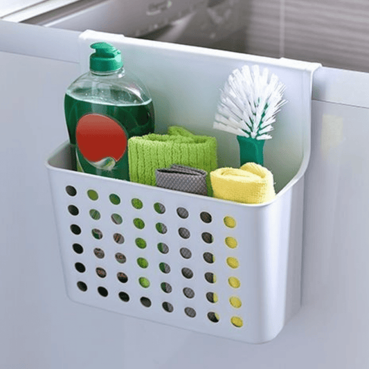 Hanging Organiser Storage Basket - White 8414926422570 only5pounds-com