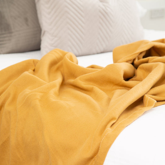 King Size Plain Fleece Blanket - 150 x 200cm - Beige 5056536100863 only5pounds-com