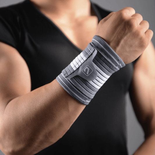 Liveup Sports Grey Sports Wrist Support - S/M-6.95138E+12-Bargainia.com
