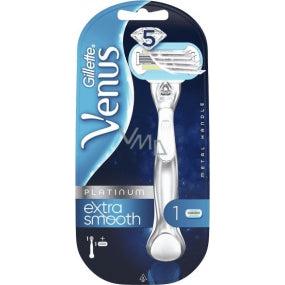 Gillette Venus Extra Smooth Platinum shaver + Spare Razor Head-7702018503179-Bargainia.com