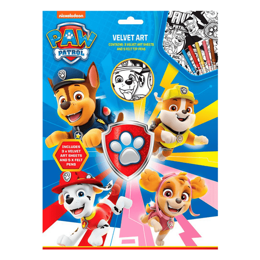 Paw Patrol Velvet Art Colouring Book 5012128586637 only5pounds-com