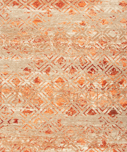 Brown Contemporary Faded Rhombus Design Rug  - Texas - Bargainia.com