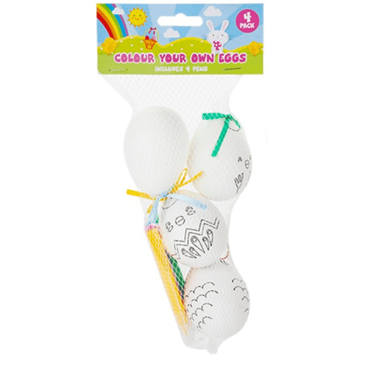 Set Of 4 Colour Your Own Eggs With 4 Pens 5050565519689 only5pounds-com