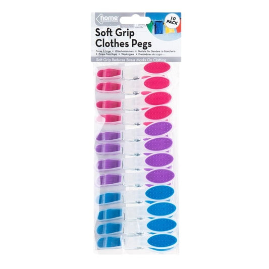 Soft Grip Clothes Pegs - 10 Pack 5050565598820 only5pounds-com