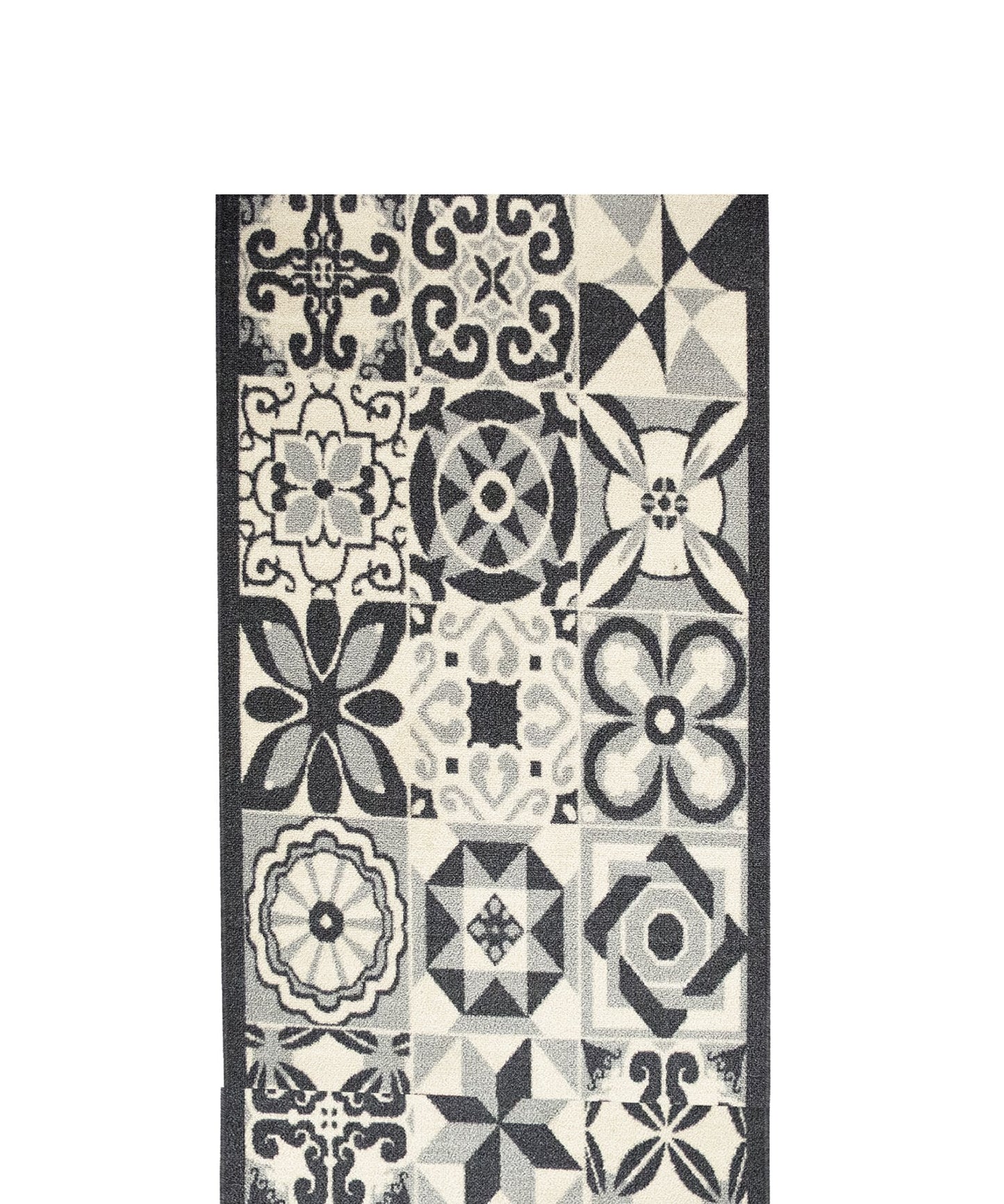 Stair Runner Non-Slip Kitchen Mat - Grey Tiles Rug Masters