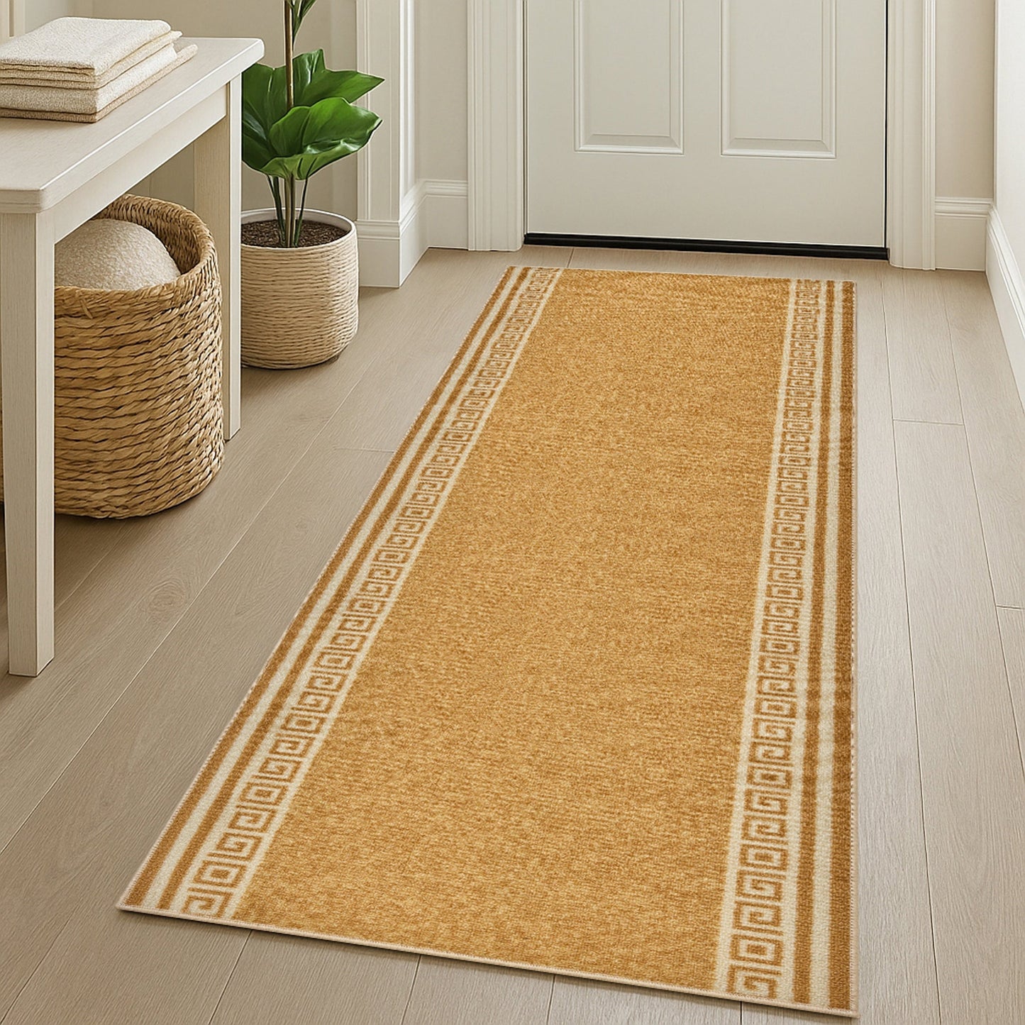 Stair Runner Non-Slip Kitchen Mat - Luna Beige Stair Runner Rug Masters