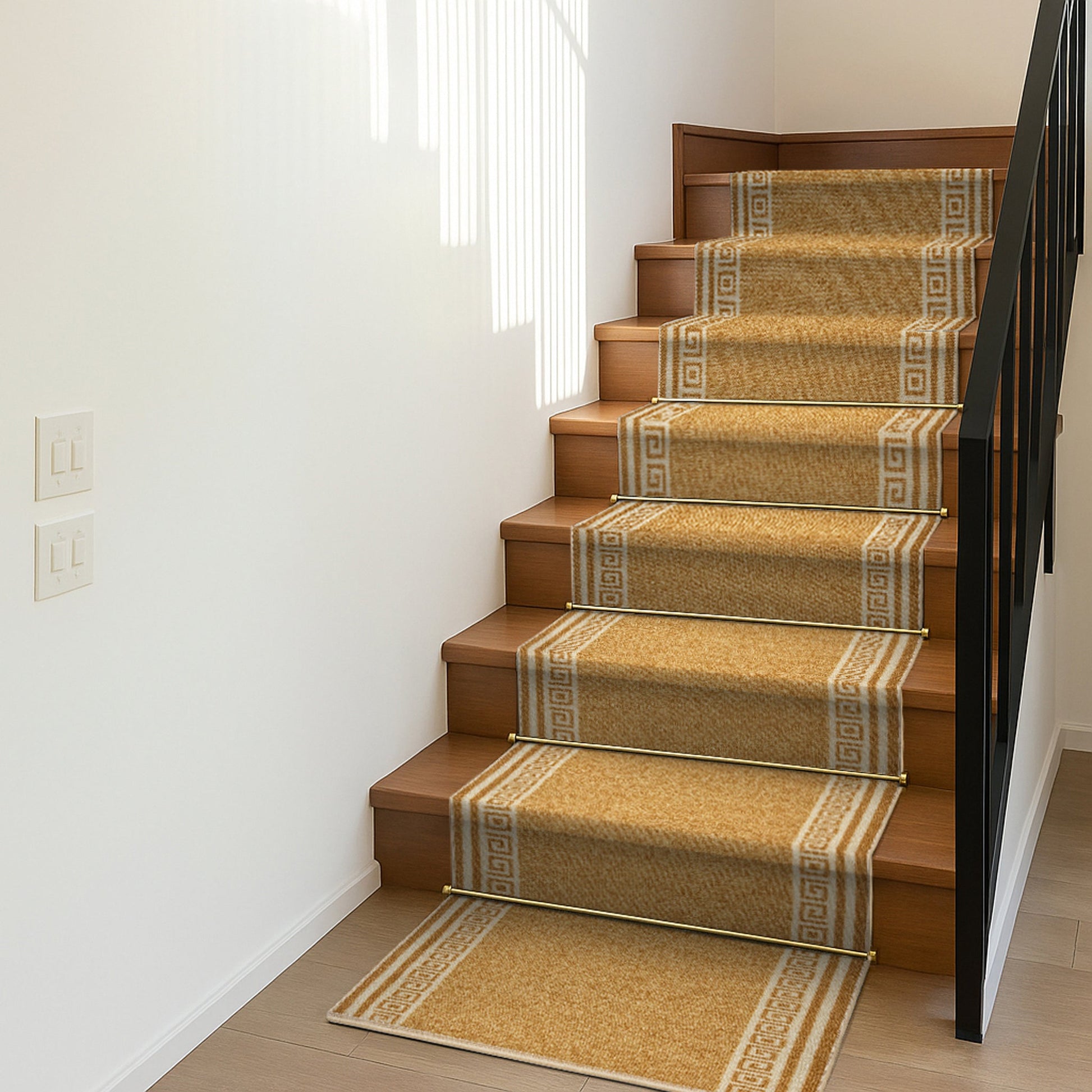 Stair Runner Non-Slip Kitchen Mat - Luna Beige Stair Runner Rug Masters