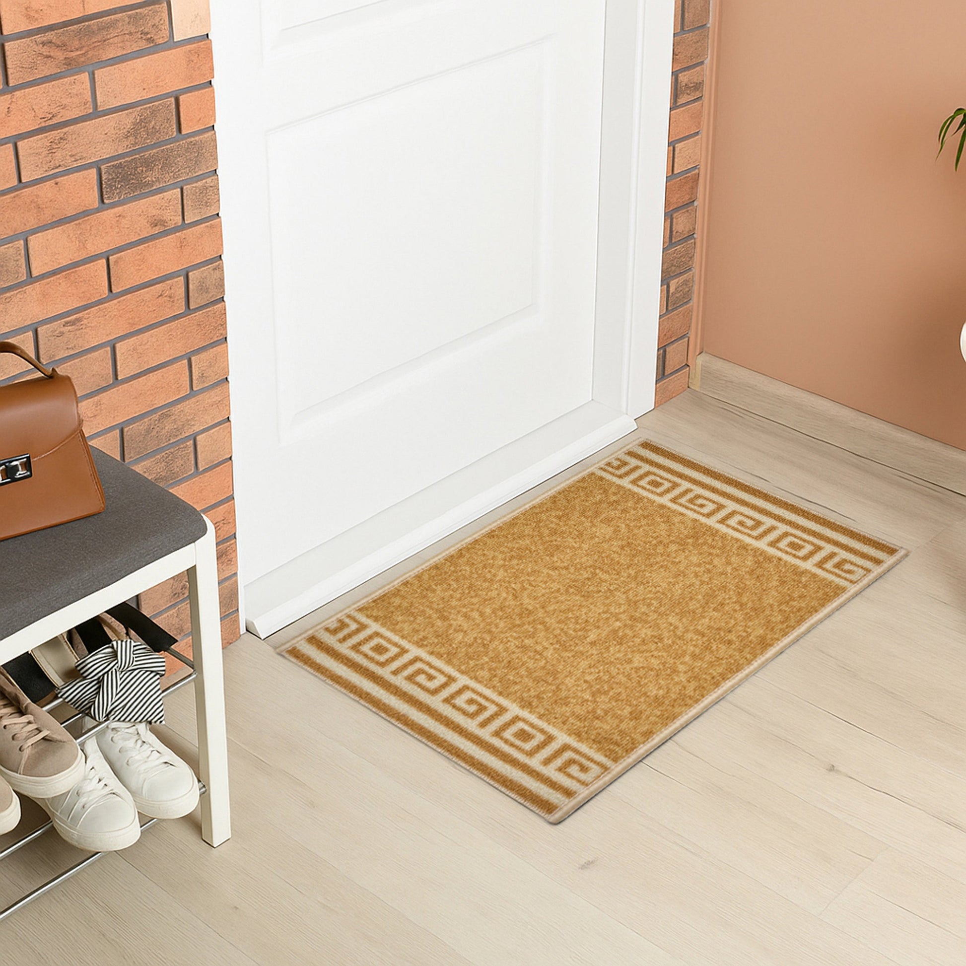 Stair Runner Non-Slip Kitchen Mat - Luna Beige Stair Runner Rug Masters